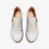 Sneakers da donna Tivoli Zip in pelle bianco sporco