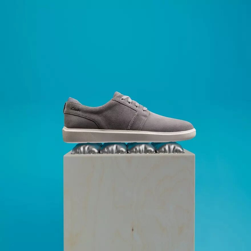 Sneakers da uomo Brodin Seam in pelle scamosciata grigia Sneakers da uomo Brodin Seam in pelle scamosciata grigia