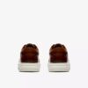 Sneakers da uomo Goswell Tie in pelle color cuoio
