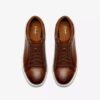 Sneakers da uomo Goswell Tie in pelle color cuoio