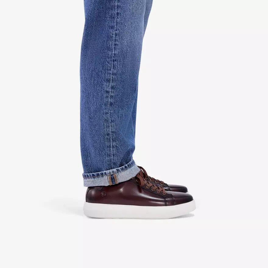 Sneakers da uomo Goswell Tie in pelle marrone Sneakers da uomo Goswell Tie in pelle marrone