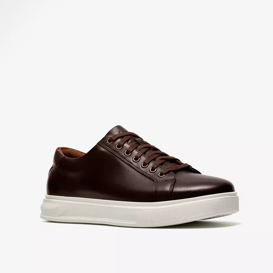 Sneakers da uomo Goswell Tie in pelle marrone Sneakers da uomo Goswell Tie in pelle marrone