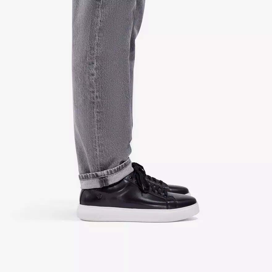 Sneakers da uomo Goswell Tie in pelle nera Sneakers da uomo Goswell Tie in pelle nera
