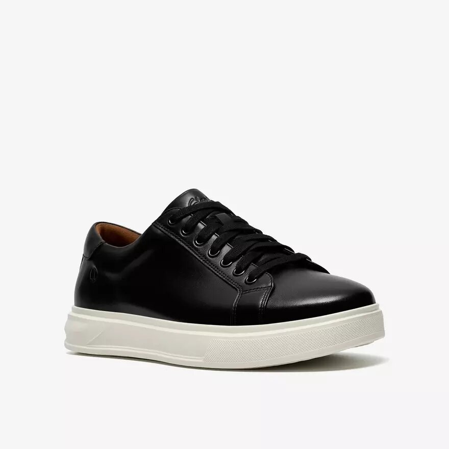 Sneakers da uomo Goswell Tie in pelle nera Sneakers da uomo Goswell Tie in pelle nera