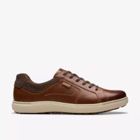 Sneakers da uomo Mapstone Lace in pelle color cuoio