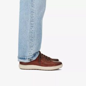 Sneakers da uomo Mapstone Lace in pelle color cuoio