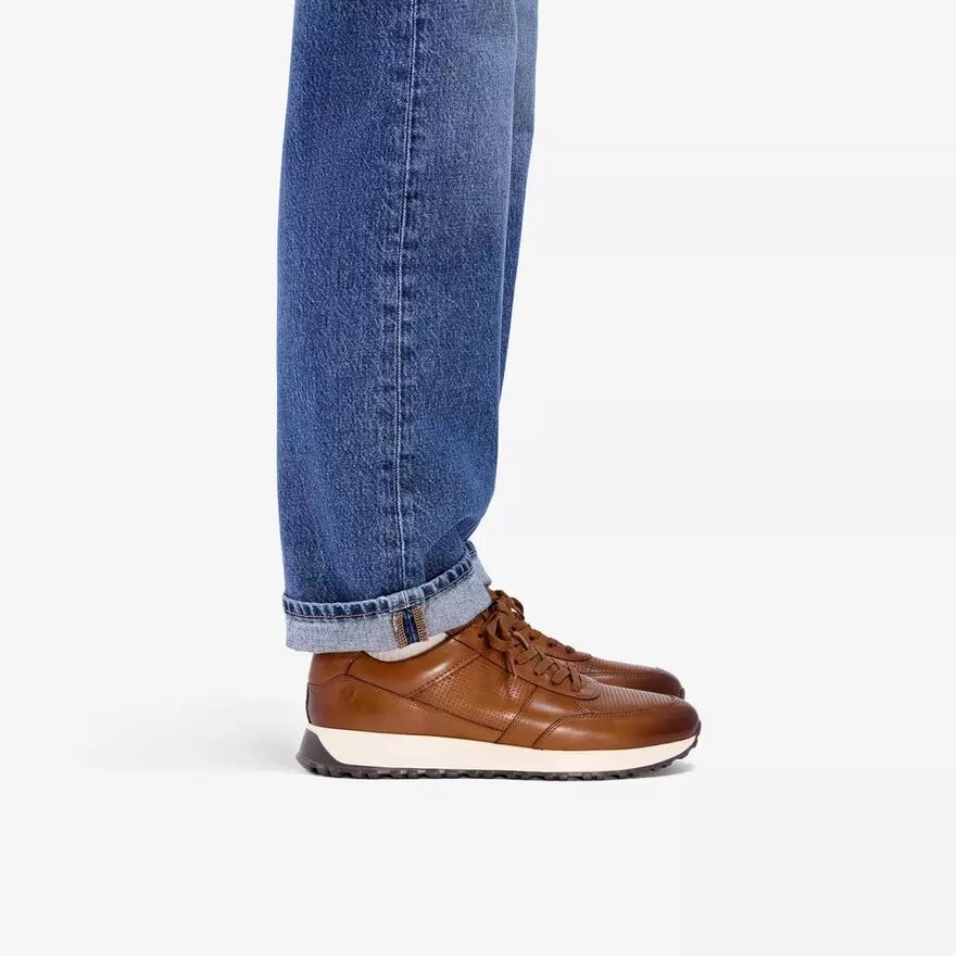 Sneakers da uomo Radwell Tie in pelle color cuoio Sneakers da uomo Radwell Tie in pelle color cuoio