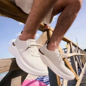 Sneakers da uomo Solevana in bianco sporco