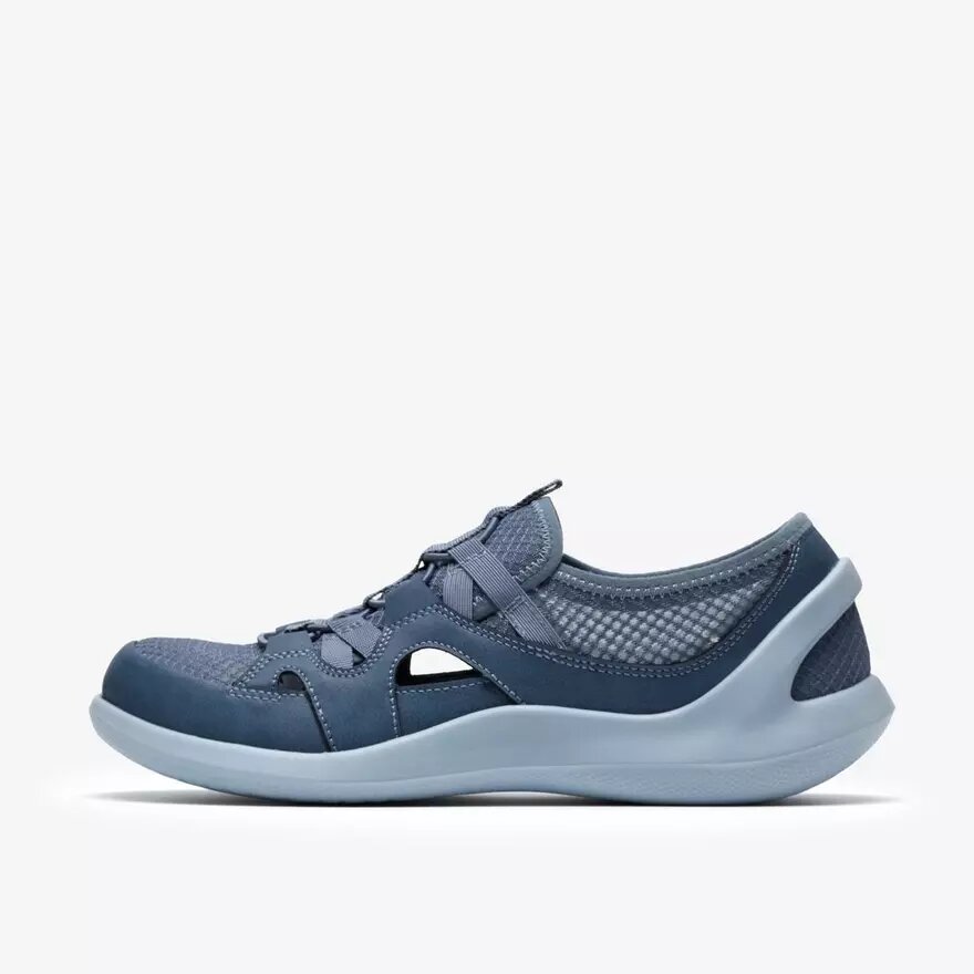 Solevana Step blu-grigio da donna, Slip-on senza lacci Solevana Step blu-grigio da donna, Slip-on senza lacci