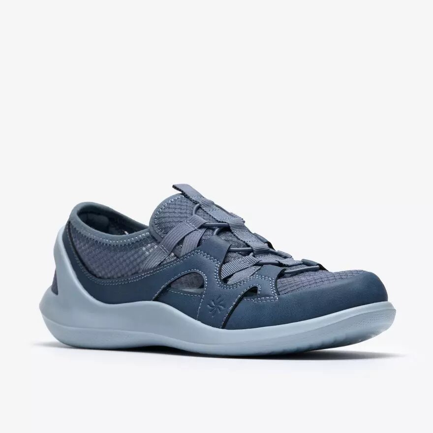 Solevana Step blu-grigio da donna, Slip-on senza lacci Solevana Step blu-grigio da donna, Slip-on senza lacci