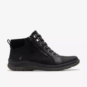 Stivaletti Chelsea da donna Orlene Top in pelle nera impermeabile