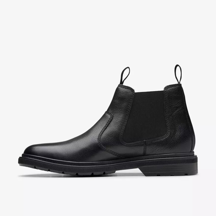 Stivaletti Chelsea da uomo Burchill in pelle nera Stivaletti Chelsea da uomo Burchill in pelle nera