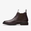 Stivaletti Chelsea da uomo Burchill up in pelle marrone scuro Stivaletti Chelsea da uomo Burchill up in pelle marrone scuro