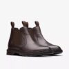 Stivaletti Chelsea da uomo Burchill up in pelle marrone scuro Stivaletti Chelsea da uomo Burchill up in pelle marrone scuro