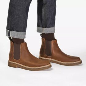 Stivaletti Chelsea da uomo Clarkdale Easy in pelle cerata