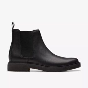Stivaletti Chelsea da uomo Clarkdale Easy in pelle nera