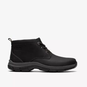 Stivaletti Chukka da uomo in pelle nera