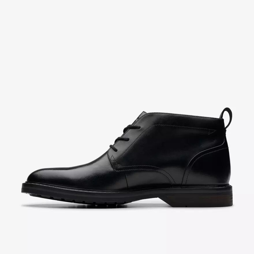 Stivaletti Chukka da uomo in pelle nera Us Stivaletti Chukka da uomo in pelle nera Us