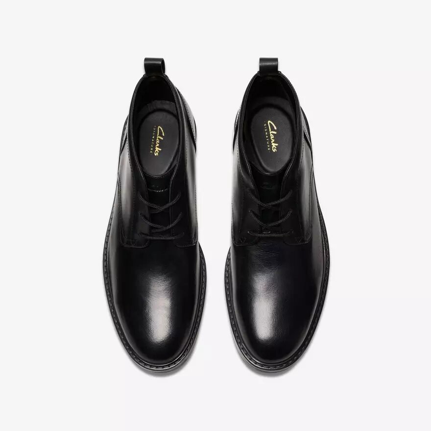 Stivaletti Chukka da uomo in pelle nera Us Stivaletti Chukka da uomo in pelle nera Us