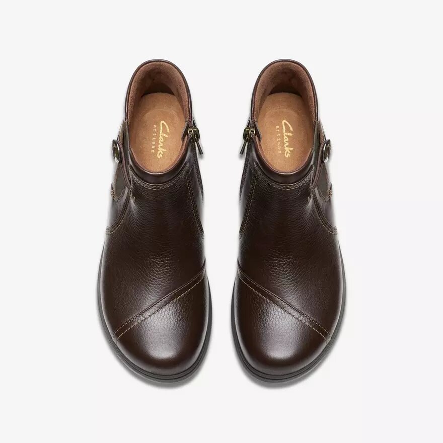 Stivaletti da donna Certina Joy in pelle marrone scuro Stivaletti da donna Certina Joy in pelle marrone scuro