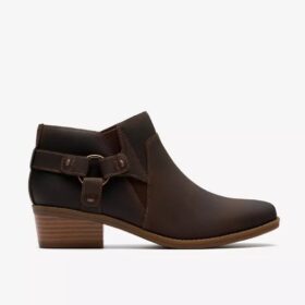 Stivaletti da donna Danyelle Gema in pelle oliata color taupe