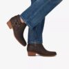 Stivaletti da donna Danyelle Gema in pelle oliata color taupe Stivaletti da donna Danyelle Gema in pelle oliata color taupe