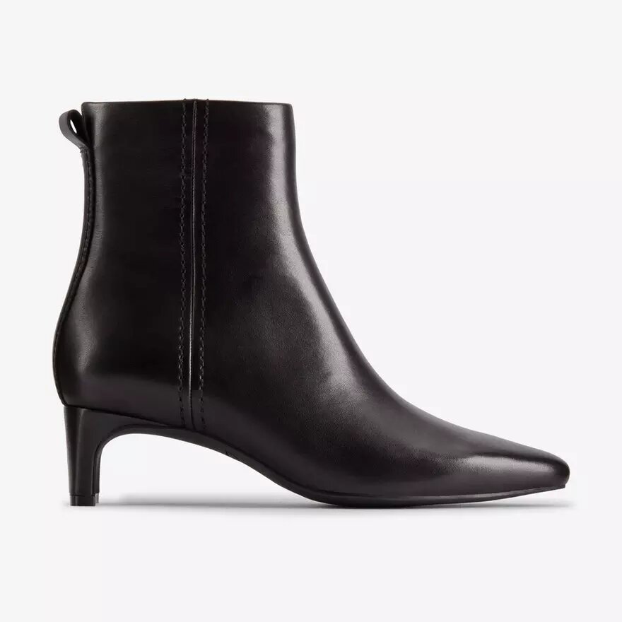 Stivaletti da donna Edina Up in pelle nera Stivaletti da donna Edina Up in pelle nera