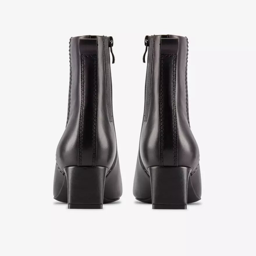 Stivaletti da donna Edina Up in pelle nera Stivaletti da donna Edina Up in pelle nera