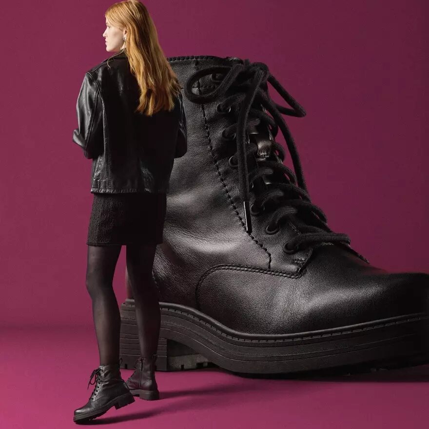 Stivaletti da donna in pelle nera modello Orinoco3 Stivaletti da donna in pelle nera modello Orinoco3