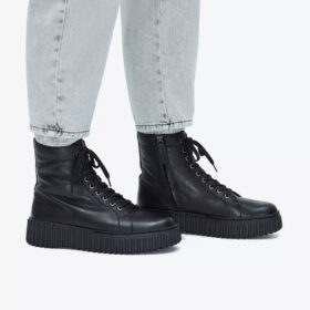 Stivaletti da donna Torhill Rise in pelle nera (USA)