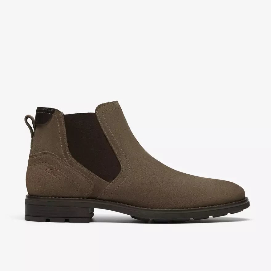 Stivaletti da uomo Emmet Easy in pelle scamosciata color pietra Stivaletti da uomo Emmet Easy in pelle scamosciata color pietra