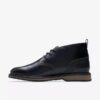 Stivaletti da uomo Monahan Chukka in pelle liscia nera Stivaletti da uomo Monahan Chukka in pelle liscia nera
