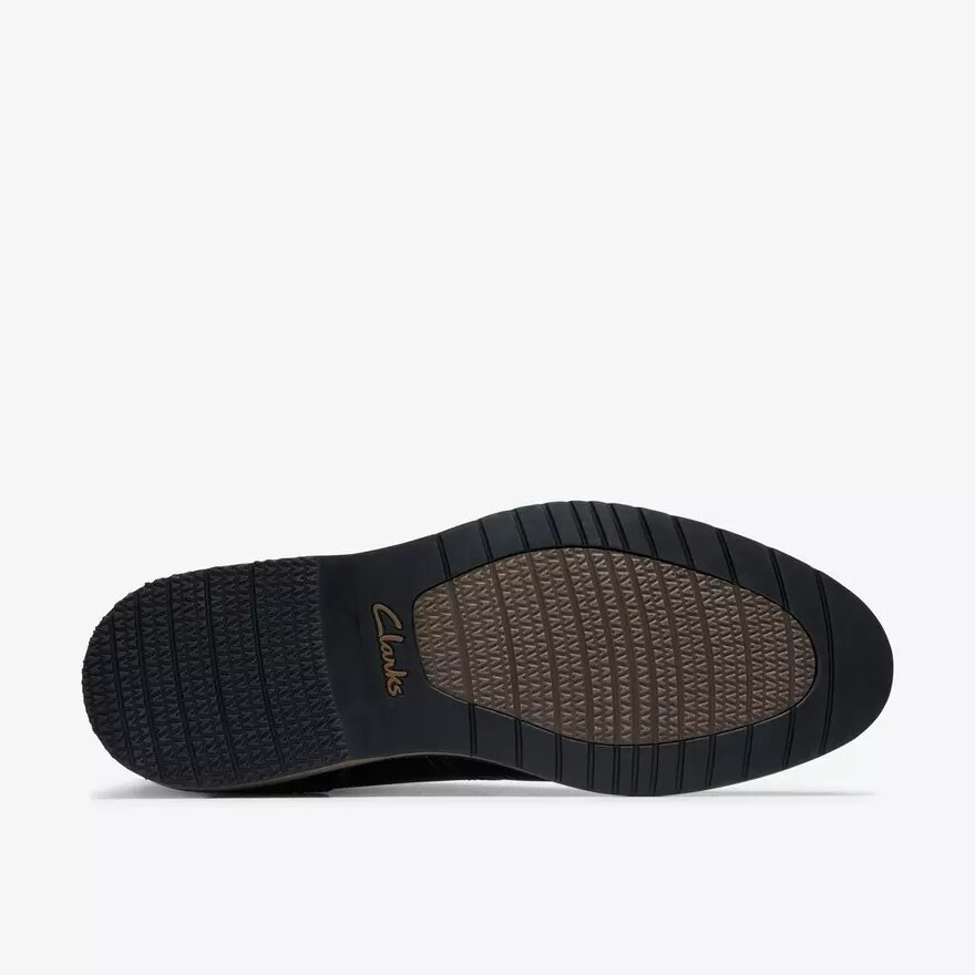 Stivaletti da uomo Monahan Chukka in pelle liscia nera Stivaletti da uomo Monahan Chukka in pelle liscia nera