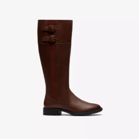 Stivali alti al ginocchio da donna Adalynn Hope in pelle British Tan Stivali alti al ginocchio da donna Adalynn Hope in pelle British Tan