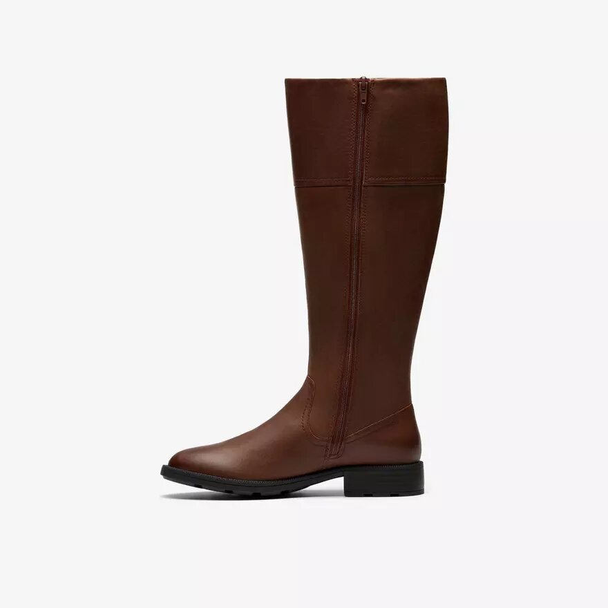 Stivali alti al ginocchio da donna Adalynn Hope in pelle British Tan Stivali alti al ginocchio da donna Adalynn Hope in pelle British Tan