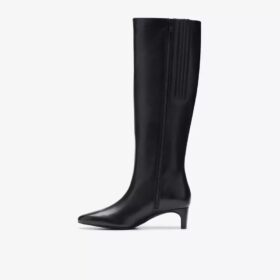Stivali alti al ginocchio da donna Edina Tall in pelle nera (USA) Stivali alti al ginocchio da donna Edina Tall in pelle nera (USA)