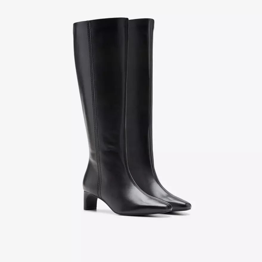Stivali alti al ginocchio da donna Edina Tall in pelle nera (USA) Stivali alti al ginocchio da donna Edina Tall in pelle nera (USA)