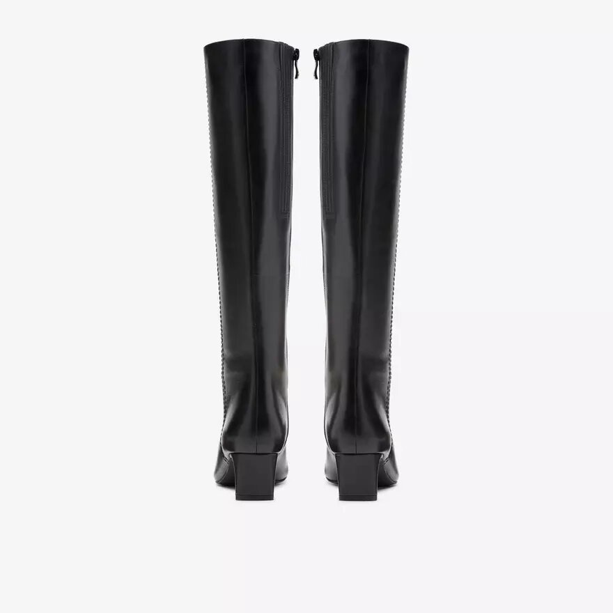 Stivali alti al ginocchio da donna Edina Tall in pelle nera (USA) Stivali alti al ginocchio da donna Edina Tall in pelle nera (USA)