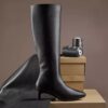 Stivali alti al ginocchio da donna Edina Tall in pelle nera (USA) Stivali alti al ginocchio da donna Edina Tall in pelle nera (USA)