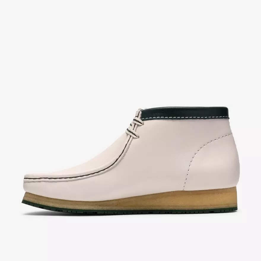 Stivali da uomo Walla Rb in pelle bianca Wallabees Stivali da uomo Walla Rb in pelle bianca Wallabees