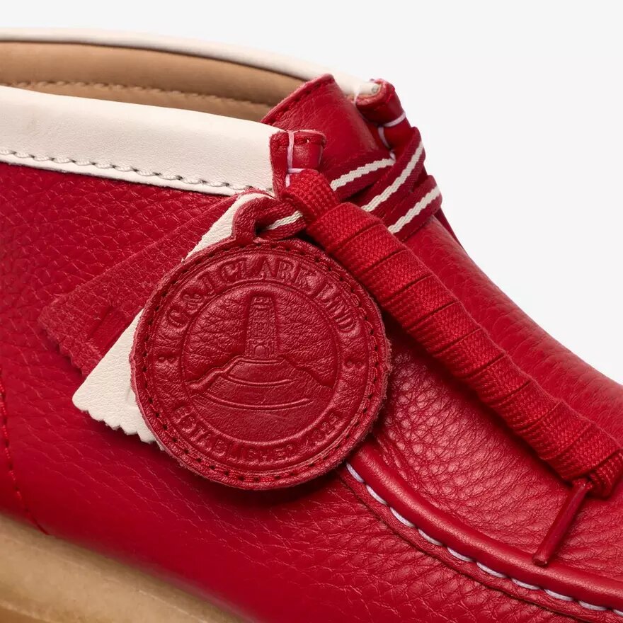 Stivali da uomo Walla Rb in pelle rossa Wallabees Stivali da uomo Walla Rb in pelle rossa Wallabees
