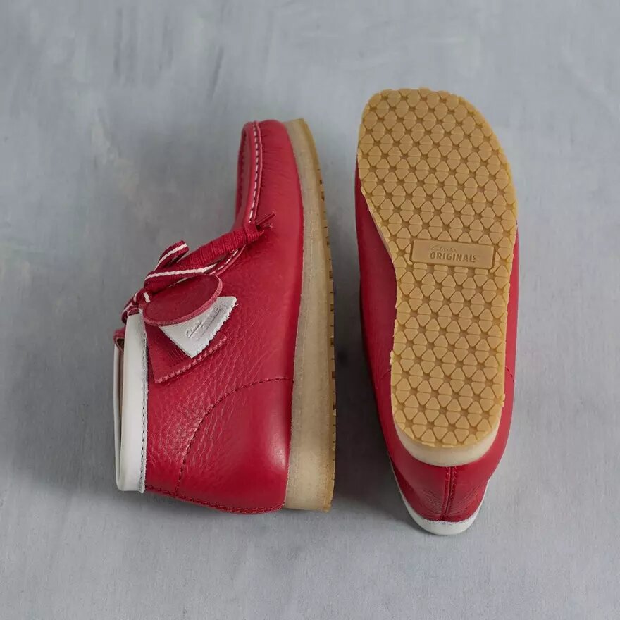 Stivali da uomo Walla Rb in pelle rossa Wallabees Stivali da uomo Walla Rb in pelle rossa Wallabees