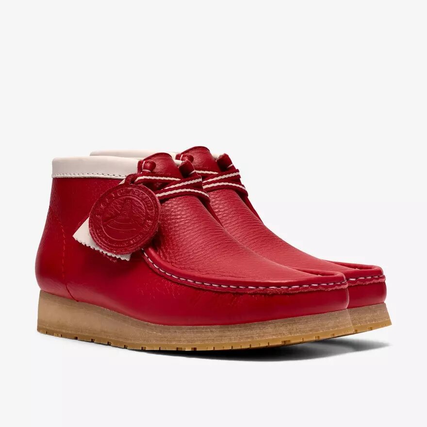 Stivali da uomo Walla Rb in pelle rossa Wallabees Stivali da uomo Walla Rb in pelle rossa Wallabees