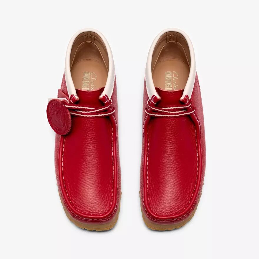 Stivali da uomo Walla Rb in pelle rossa Wallabees Stivali da uomo Walla Rb in pelle rossa Wallabees