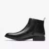 Stivali eleganti da uomo Steadwell Zip in pelle nera Stivali eleganti da uomo Steadwell Zip in pelle nera