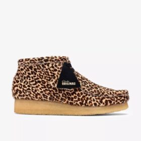 Stivali Wallabee da donna con stampa leopardata