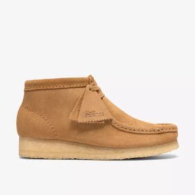 Stivali Wallabee da donna in pelle scamosciata color cuoio