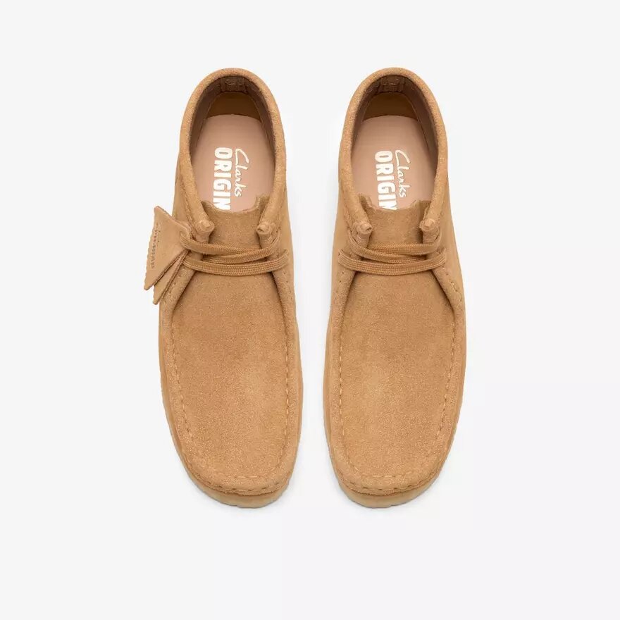 Stivali Wallabee da donna in pelle scamosciata color cuoio Stivali Wallabee da donna in pelle scamosciata color cuoio