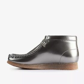 Stivali Wallabee da ragazzo Wallabees in vernice argentata per bambini più grandi