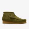Stivali Wallabee da uomo in pelle scamosciata verde Stivali Wallabee da uomo in pelle scamosciata verde